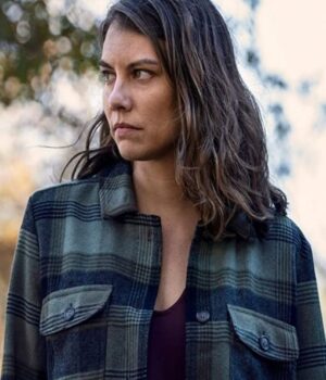  	The Walking Dead S10 Lauren Cohan Flannel Plaid Jacket