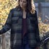  	The Walking Dead S10 Lauren Cohan Flannel Plaid Jacket