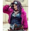  	The Walking Dead S10 Juanita Sanchez Pink Cropped Fur Jacket