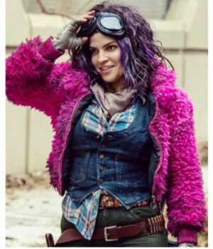 	The Walking Dead S10 Juanita Sanchez Pink Cropped Fur Jacket