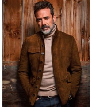  	The Walking Dead Negan Smith Brown Suede Leather Jacket