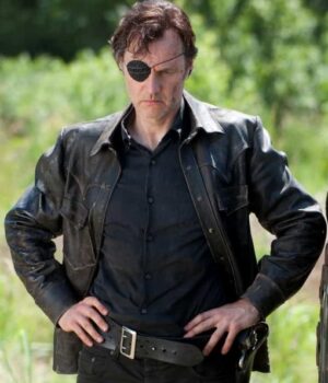  	The Walking Dead The Governor Black Leather Jacket