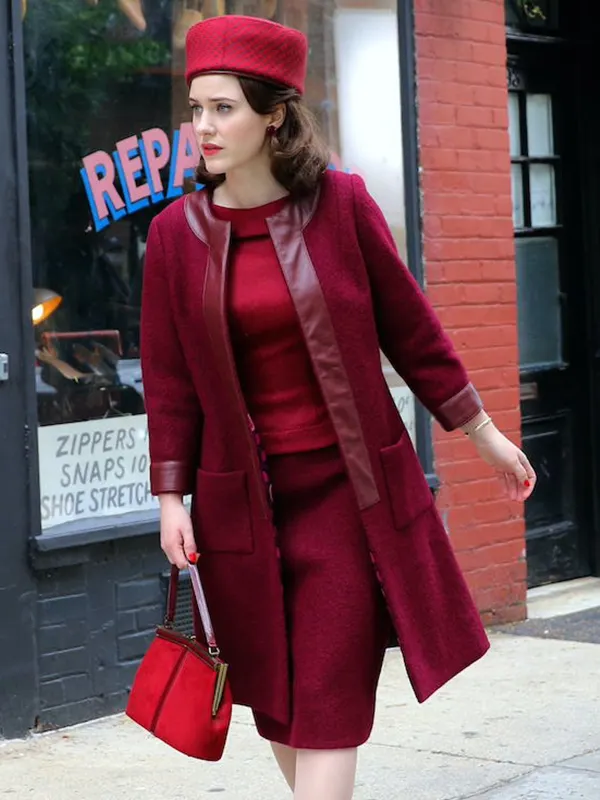 The Marvelous Mrs. Maisel Miriam Midge S04 Maroon Coat The Marvelous Mrs. Maisel Miriam Midge S04 Maroon Coat