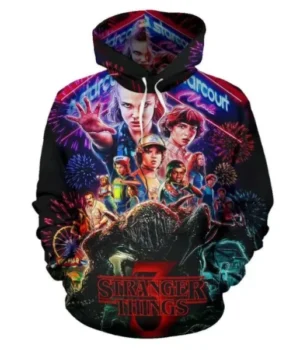  	Stranger Things 3 Multicolor Hoodie