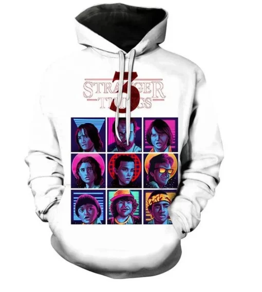 Stranger Things 3 Multicolor Hoodie Stranger Things 3 Multicolor Hoodie