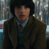  	Finn Wolfhard Stranger Things Brown Wool Coat