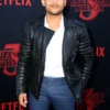  	Tahj Mowry Event Stranger Things Leather Quilted Jacket