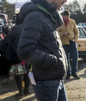  	Stranger Things Shawn Levy Black Hooded Puffer Jacket