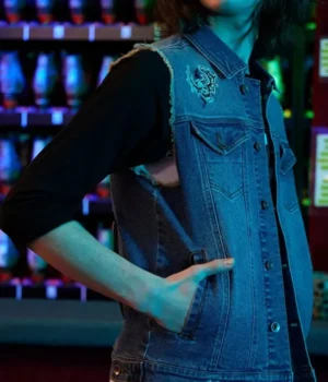  	Joseph Quinn Stranger Things Blue Denim Vest
