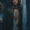  	Stranger Things Eddie Munson Black Real Leather Jacket