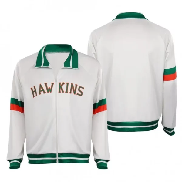 Stranger Things Lucas Sinclair Hawkins Fleece Jacket Stranger Things Lucas Sinclair Hawkins Fleece Jacket