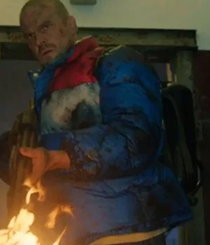  	Stranger Things Jim Hopper Blue Parachute Colorblock Jacket