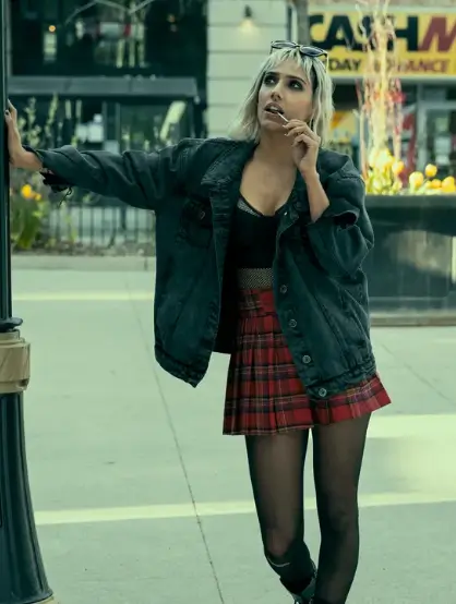 Lila Pitts The Umbrella Academy Green Denim Trucker Jacket Lila Pitts The Umbrella Academy Green Denim Trucker Jacket