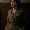  	Peaky Blinders Charlene McKenna Brown Belted Coat