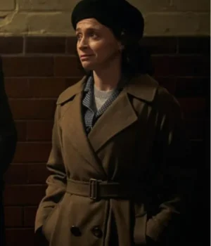  	Peaky Blinders Charlene McKenna Brown Belted Coat
