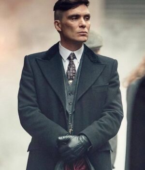  	Peaky Blinders Cillian Murphy Black Wool Coat