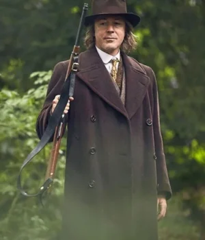  	Peaky Blinders Aberama Gold Wool Brown Trench Coat