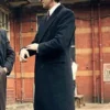  	Peaky Blinders Adrien Brody Black Wool-Blend Trench Coat