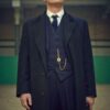  	Peaky Blinders Thomas Shelby Navy Blue Three Piece Pinstripe Suit