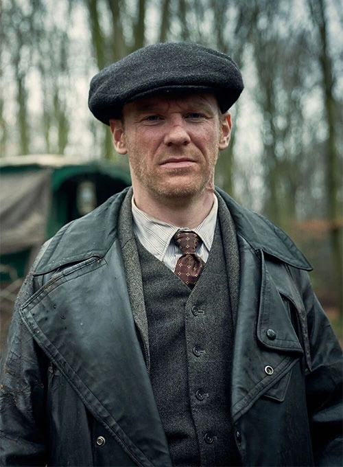 Peaky Blinders Jimmy McCavern Black Leather Trench Coat Peaky Blinders Jimmy McCavern Black Leather Trench Coat