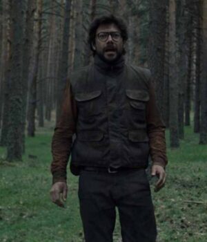  	Money Heist S03 El Profesor Grey Vest