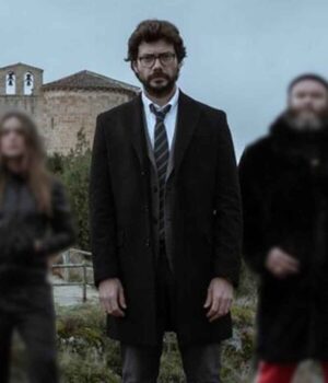  	Money Heist El Profesor Black Coat
