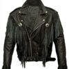  	Money Heist Nairobi Black Fringe Jacket