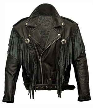  	Money Heist Nairobi Black Fringe Jacket