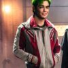  	Titans Ryan Potter Beast Boy Red and Grey Bomber Jacket