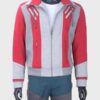 Titans Ryan Potter Beast Boy Red and Grey Bomber Jacket Titans Ryan Potter Beast Boy Red and Grey Bomber Jacket