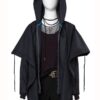  	Titans Teagan Croft Black Cotton Hooded Long Coat