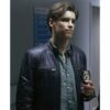  	Titans Brenton Thwaites Black Cafe Racer Quilted Leather Jacket