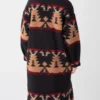 Yellowstone Beth Dutton Black Aztec Printed Coat Yellowstone Beth Dutton Black Aztec Printed Coat