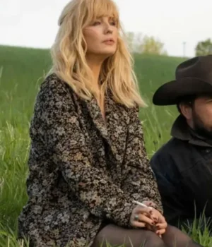  	Yellowstone S05 Beth Dutton Wool Floral Coat