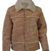  	Yellowstone S04 Walker Shearling Fur Suede Leather Jacket