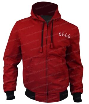  	Jimmy Hurdstrom Yellowstone S04 Red Bomber Jacket