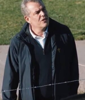  	Yellowstone Danny Huston Blue Parachute Jacket