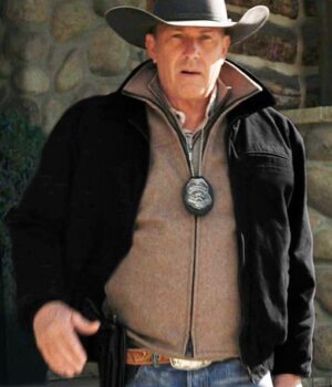  	Yellowstone John Dutton Black Cotton Jacket