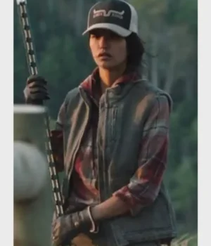  	Yellowstone Avery Shearling Fur Grey Denim Vest