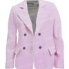  	Yellowstone Heather Hemmens Pink Wool Coat
