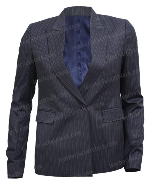Yellowstone Kelly Reilly Grey Suiting Fabric Single Breasted Blazer Yellowstone Kelly Reilly Grey Suiting Fabric Single Breasted Blazer