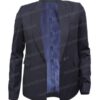 Yellowstone Kelly Reilly Grey Suiting Fabric Single Breasted Blazer Yellowstone Kelly Reilly Grey Suiting Fabric Single Breasted Blazer