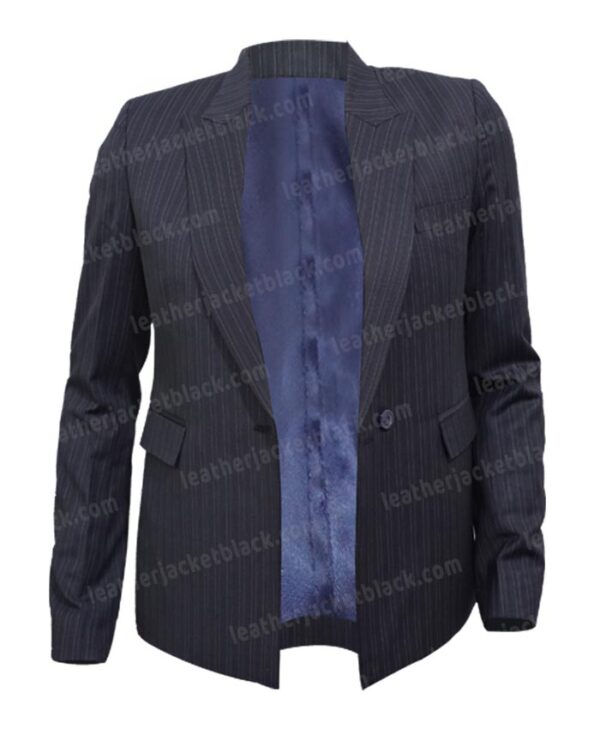 Yellowstone Kelly Reilly Grey Suiting Fabric Single Breasted Blazer Yellowstone Kelly Reilly Grey Suiting Fabric Single Breasted Blazer