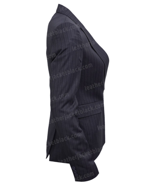 Yellowstone Kelly Reilly Grey Suiting Fabric Single Breasted Blazer Yellowstone Kelly Reilly Grey Suiting Fabric Single Breasted Blazer