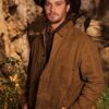  	Yellowstone Kayce Dutton Brown Waxed Jacket