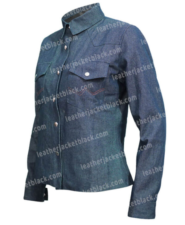 Yellowstone Kelly Reilly Blue Denim Jacket Yellowstone Kelly Reilly Blue Denim Jacket
