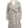  	Yellowstone Kelly Reilly Off White Wool-Blend Coat