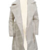  	Yellowstone Kelly Reilly Off White Wool-Blend Coat