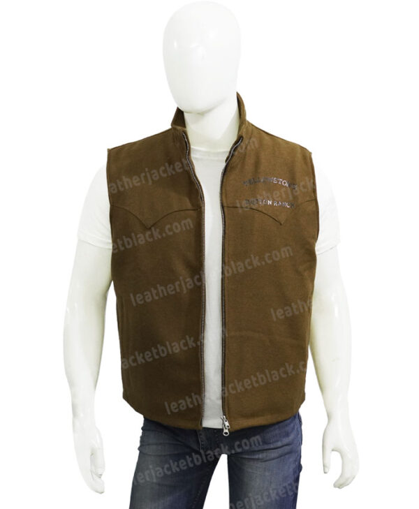 Yellowstone Season 3 Kevin Costner Beige Wool Vest Yellowstone Season 3 Kevin Costner Beige Wool Vest