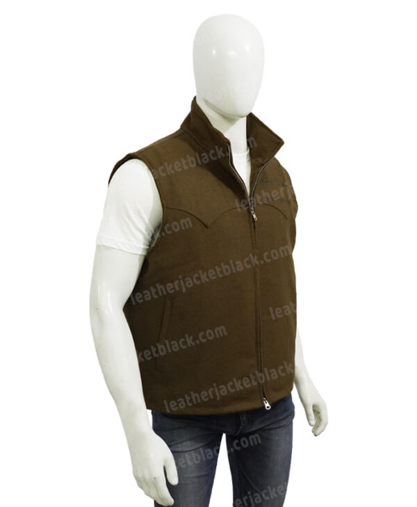Yellowstone Season 3 Kevin Costner Beige Wool Vest Yellowstone Season 3 Kevin Costner Beige Wool Vest